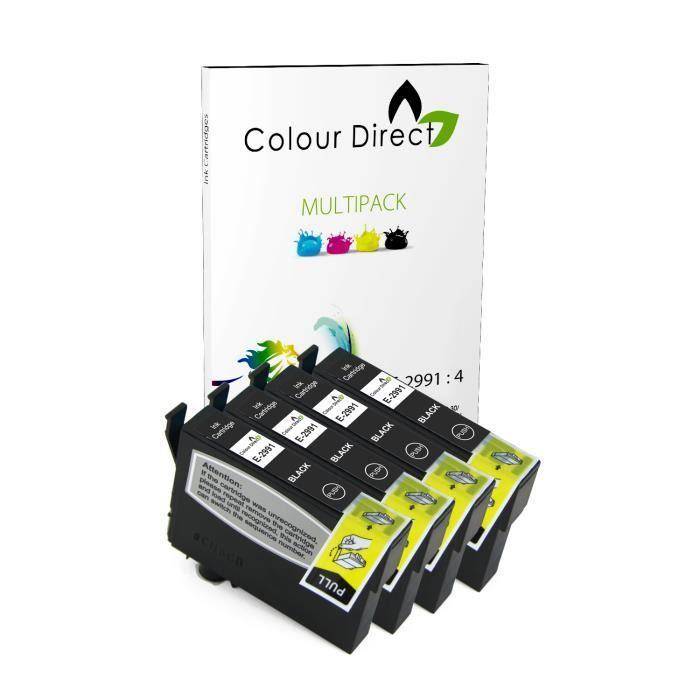 ColourDirect - 4 X 2991 ( Svart ) bläckpatroner - 29XL För Epson Expression Home XP-235 XP-332 XP-335 XP432 XP-435 Svart
