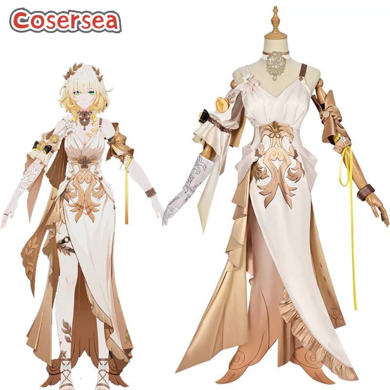 Cosersea Aglaea Cosplay Costume Honkai: Star Rail Aglaea Role Play Women Dress Carnival Party Uniform Halloween Outfit Fullset