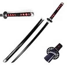 Uvency 104Cm Cosplay Slayer Sword Tanjiro Samurai Sword Toy Träsvärd Katana Sword Prop Tanjiro Sword För Anime Fans/Bare