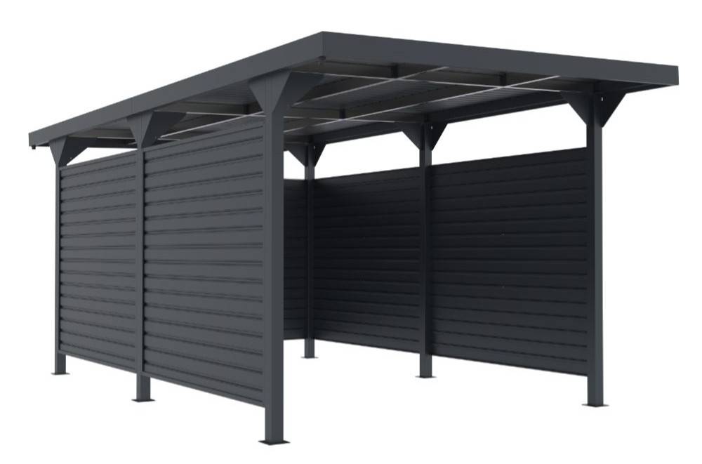 Sluten carport Aspen 2,84 x 5,46 m CoverTech antracit