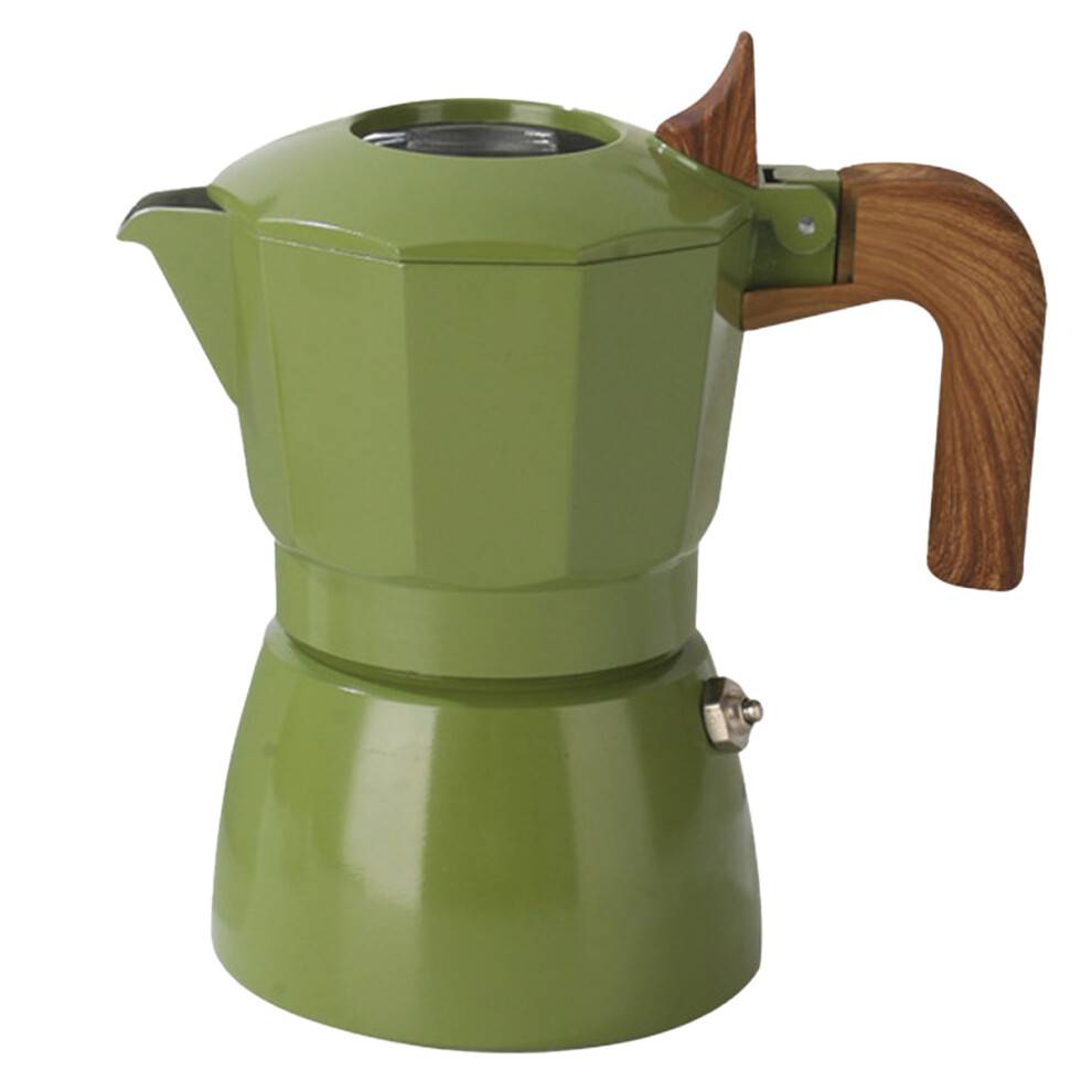Espressomaskine, 2 kopper mokakaffekande, kompatibel med gas- eller elektrisk keramisk komfur, italiensk kaffemaskine