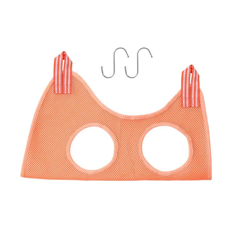 Mesh Grooming Hammock & Restraint Bag for Dogs & Cats - Orange / XS-suit 2-4kg / SPC (XS-suit 2-4kg)