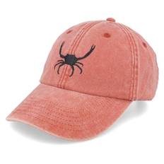 Wild Spirit - Orange unconstructed Keps - King Crab Washed Light Red Dad Cap @ Hatstore