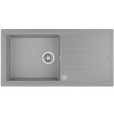 Teka STONE 60 L-TG 1B 1D AUTO, Tegranit+ Einbauspüle 60 cm, Alu Grau Metallic-Effekt, 115330007