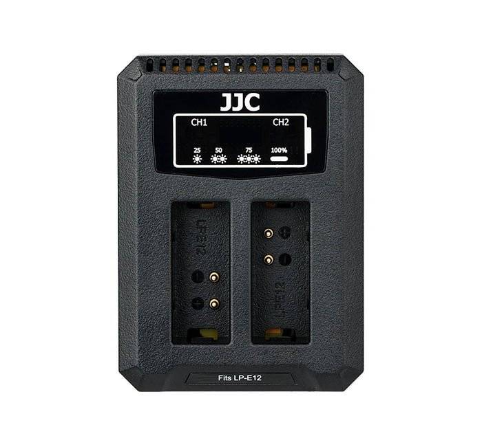 JJC USB-driven dubbel batteriladdare för Olympus BLS-1/BLS-5/BLS-50