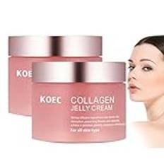 Koec Collagen Jelly Cream, Collagen Jelly Face Cream, Face Moisturizer With Niacinamide & Hydrolysed Collagen - Elasticitet & Hydration, Minska Fina Linjer Och Matthet(2PACK)