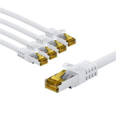 Cat 7 S/FTP LSZH Netværkskabel - Hvid - 5 m - 5 stk