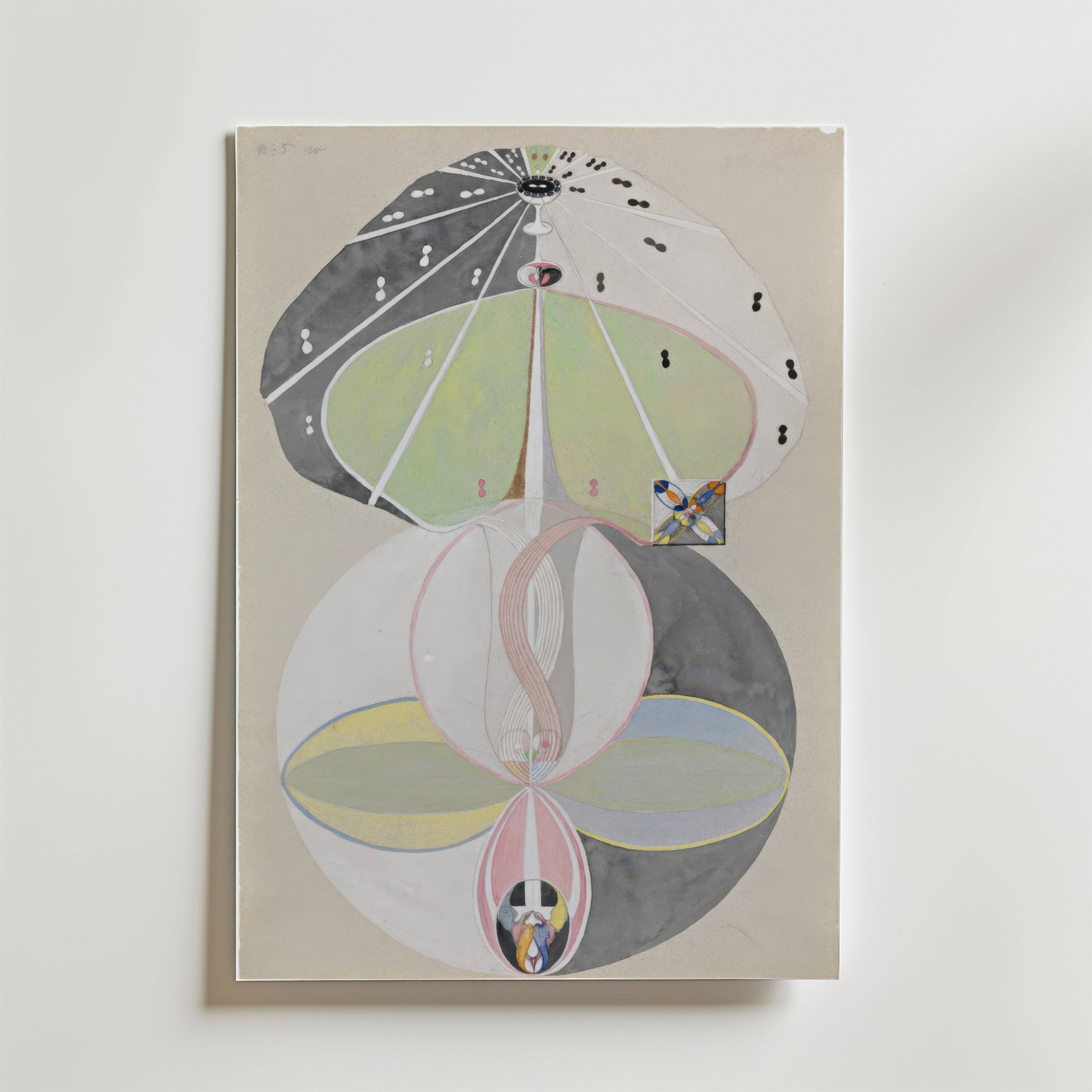 Hilma af Klint Tree of Knowledge Poster - Premium Canvas 70x100 cm