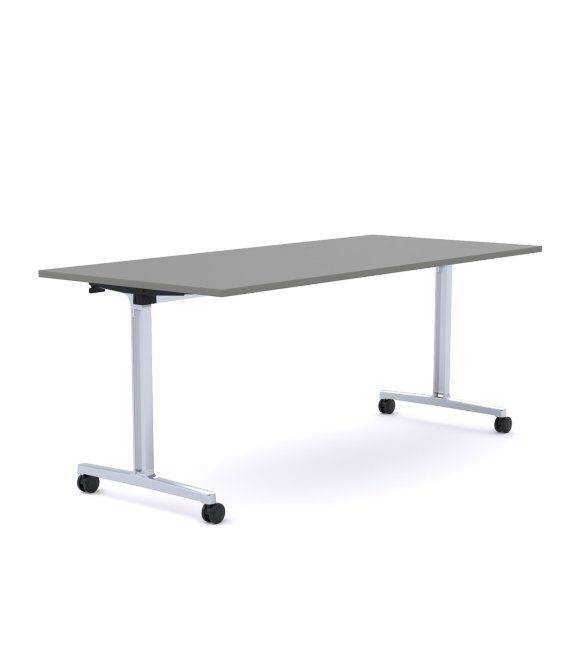 U-Connect flipbord, laminat – længde 180 cm 180 x 70 cm Walnut Steelgrey.