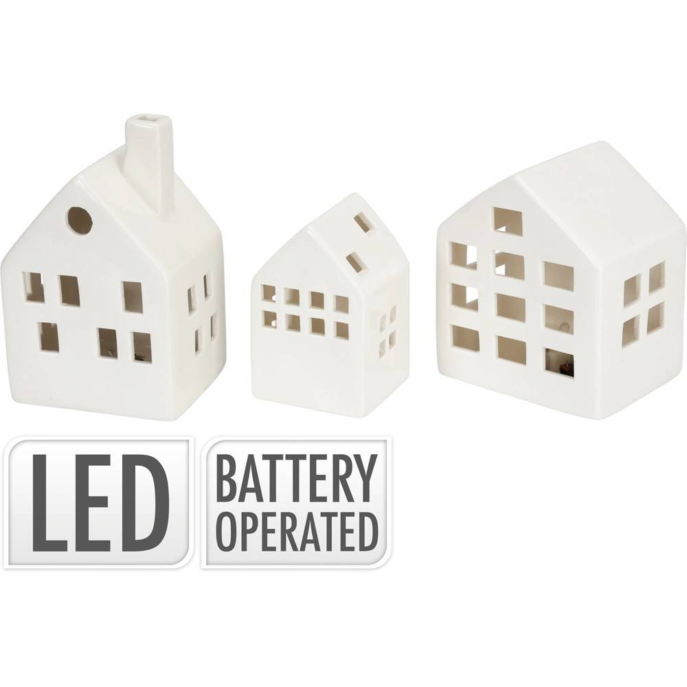 Keramikhuse Med LED Hvid