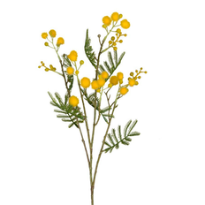 Mimosa gren gul kunstig - 60 cm