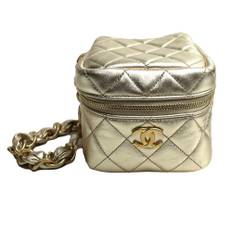 Chanel Vintage Clutch Stl. - Kuvertväskor Från Magasin - Gold (H 10cm x W 11cm x D 11cm)