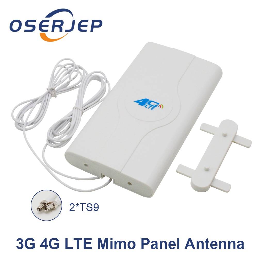 700-2600 mhz 3g 4g lte extern boosterpanelantenn 4g lte mimo 2x ts9- kontakt + 2m/3m/5m för 3g 4g huawei router-modem - 2 xts 9 3m kabel