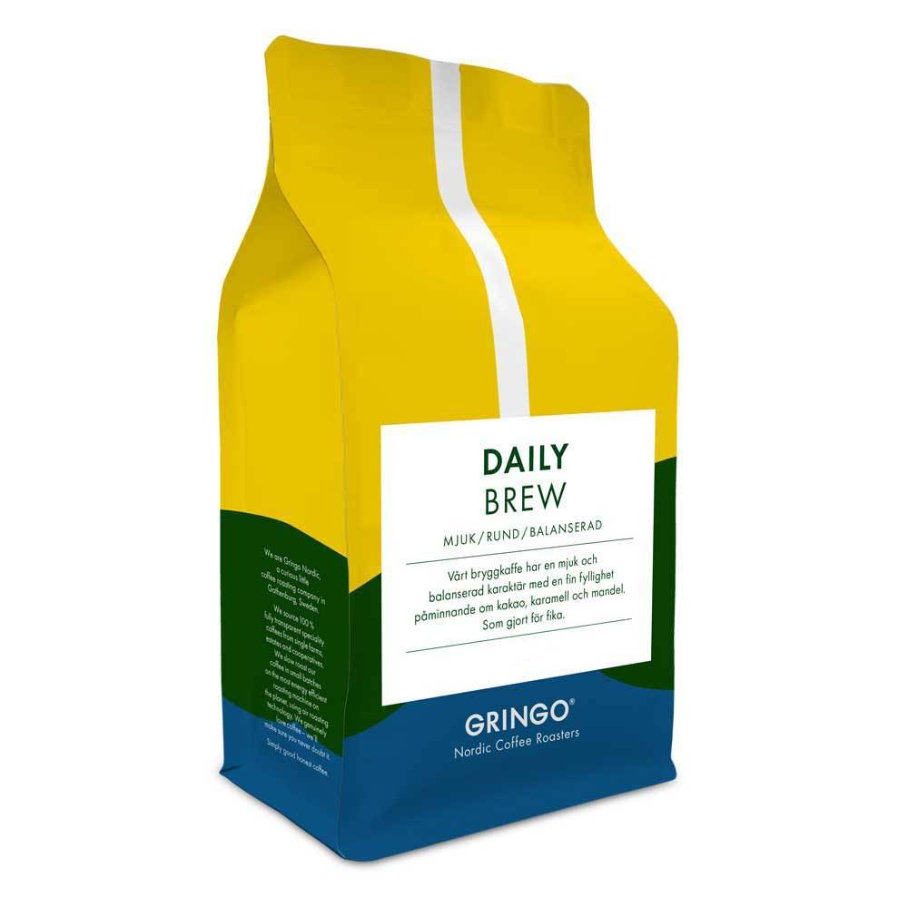 Gringo Nordic - Daily Brew - Mellanmörkrostade hela kaffebönor - 5kg STOR PÅSE