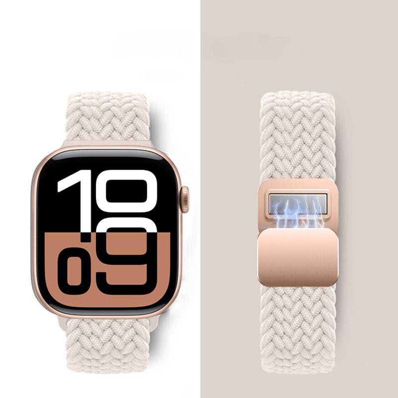 Fodral+Flätat Band För Apple Watch Band 40mm 45mm 41mm 44mm 46mm 42mm magnetisk rem Armband iWatch serie se 3 6 7 8 9 10 11 gray