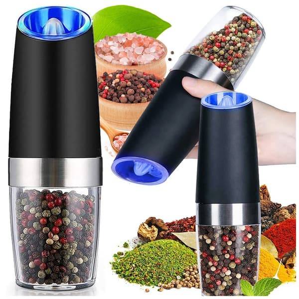 Elektrisk kvarn - Automatisk peppar- och saltkvarn med ljus