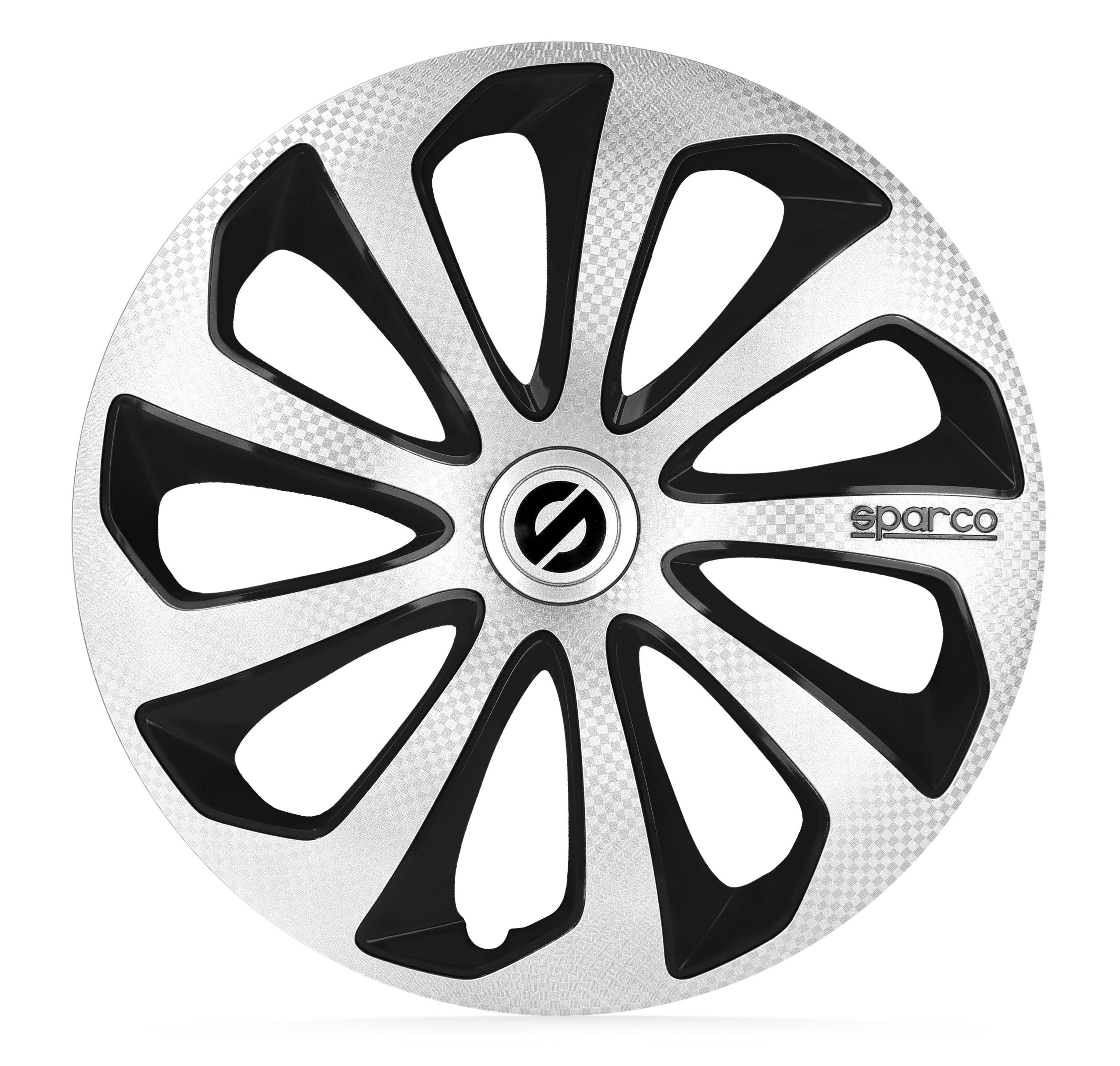 4piece Wheel tacka Sparco Sicilia 15tums silver svart kol