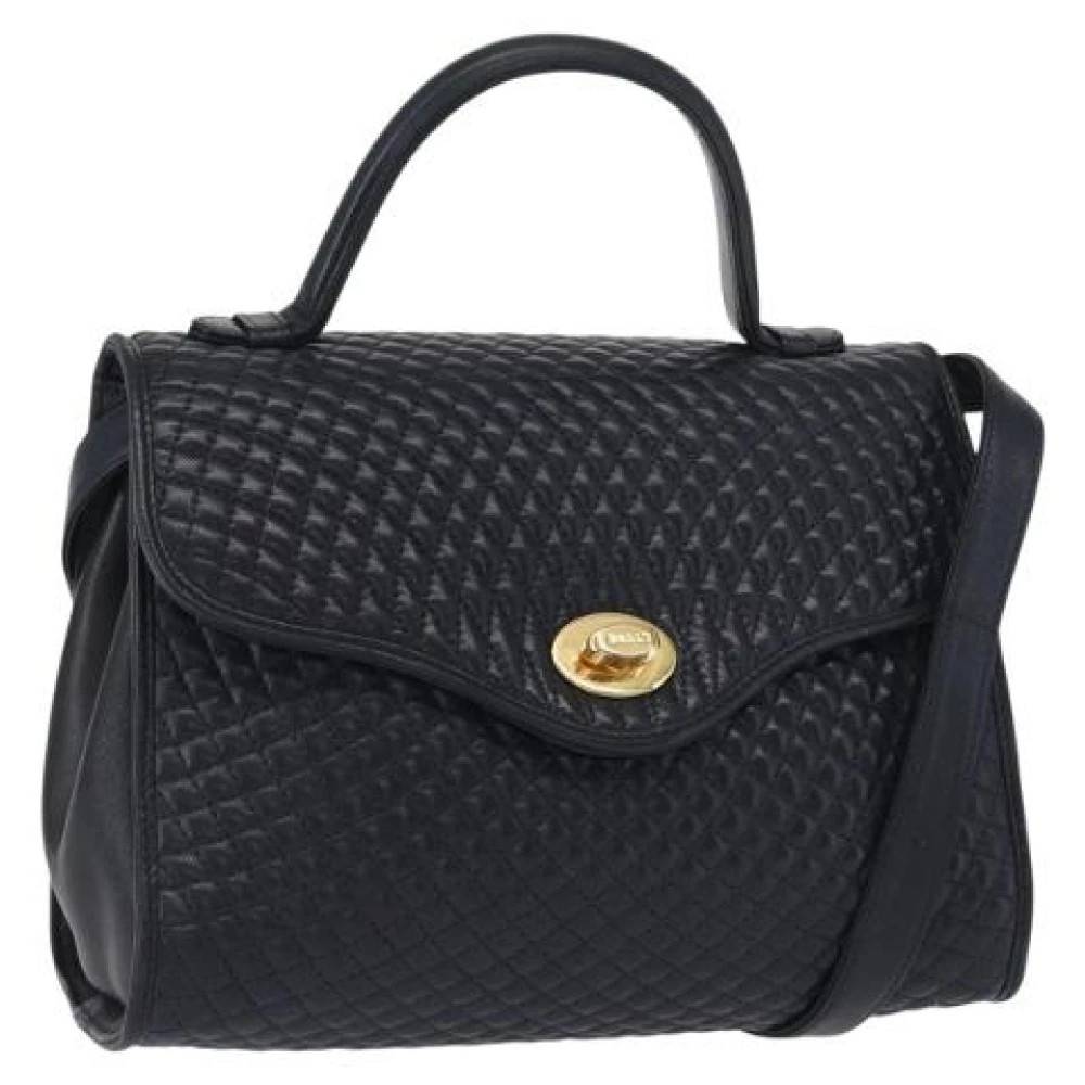 Bally Pre-owned Pre-owned Håndtaske - Vintage - Dame - Blå - ONE SIZE - Læder