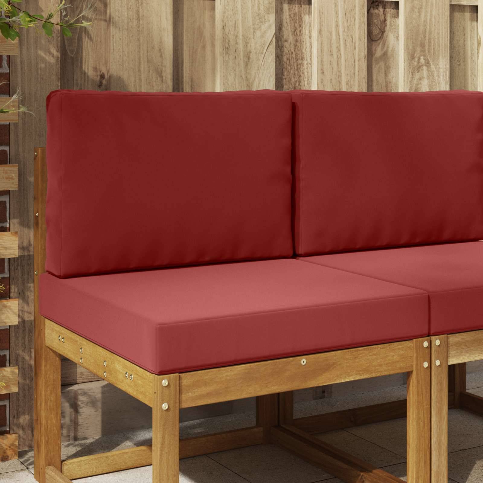 Udendørs Sofa Pude 2 pcs Vinrød Polyester