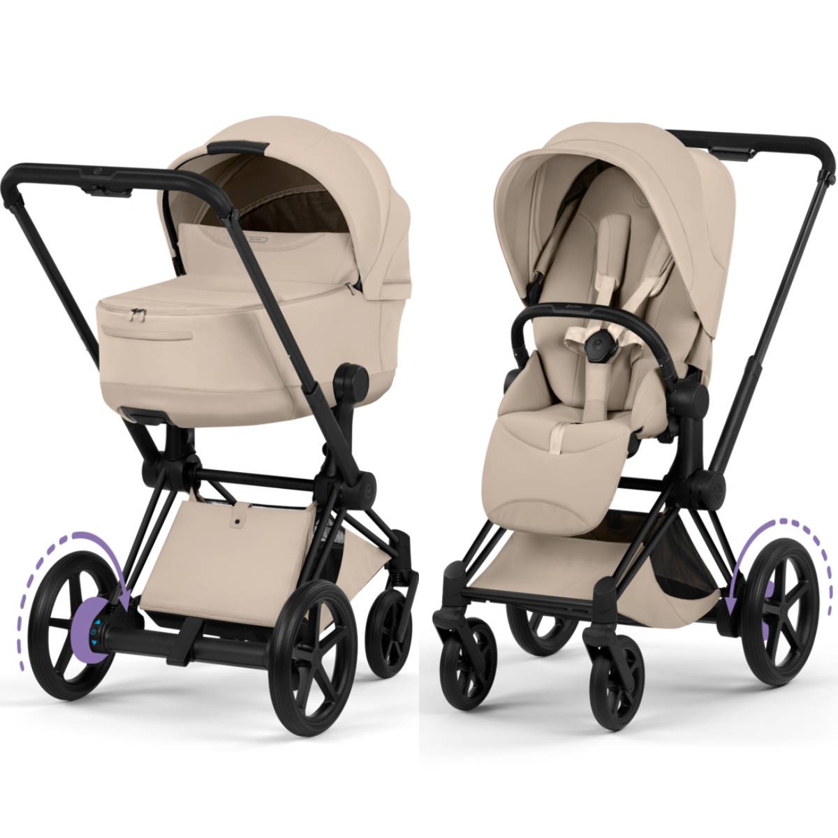 Cybex E-Priam 5 Style Kombikinderwagen - Matt Black