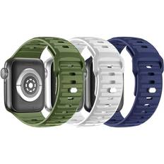 Sportsremme Kompatible med Apple Watch Ultra Remme 49mm, Blød Silikonerem til iWatch Ultra 2 Serie 9 8 7 6 5 SE 4 3 2 1
