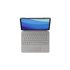 Logitech Combo Touch - keyboard and folio case - with trackpad - AZERTY - French - sand - Tastatur & Folio sæt - Fransk - Beige