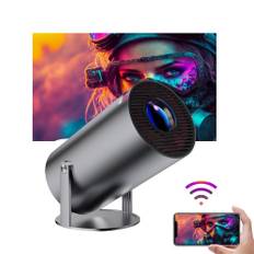 HY300 Pro 4K MINI Projektor TV Hemmabio HD True 720P WIFI Bärbara projektorer Cinema Android IOS 1080P för mobiltelefon with US Plus svart