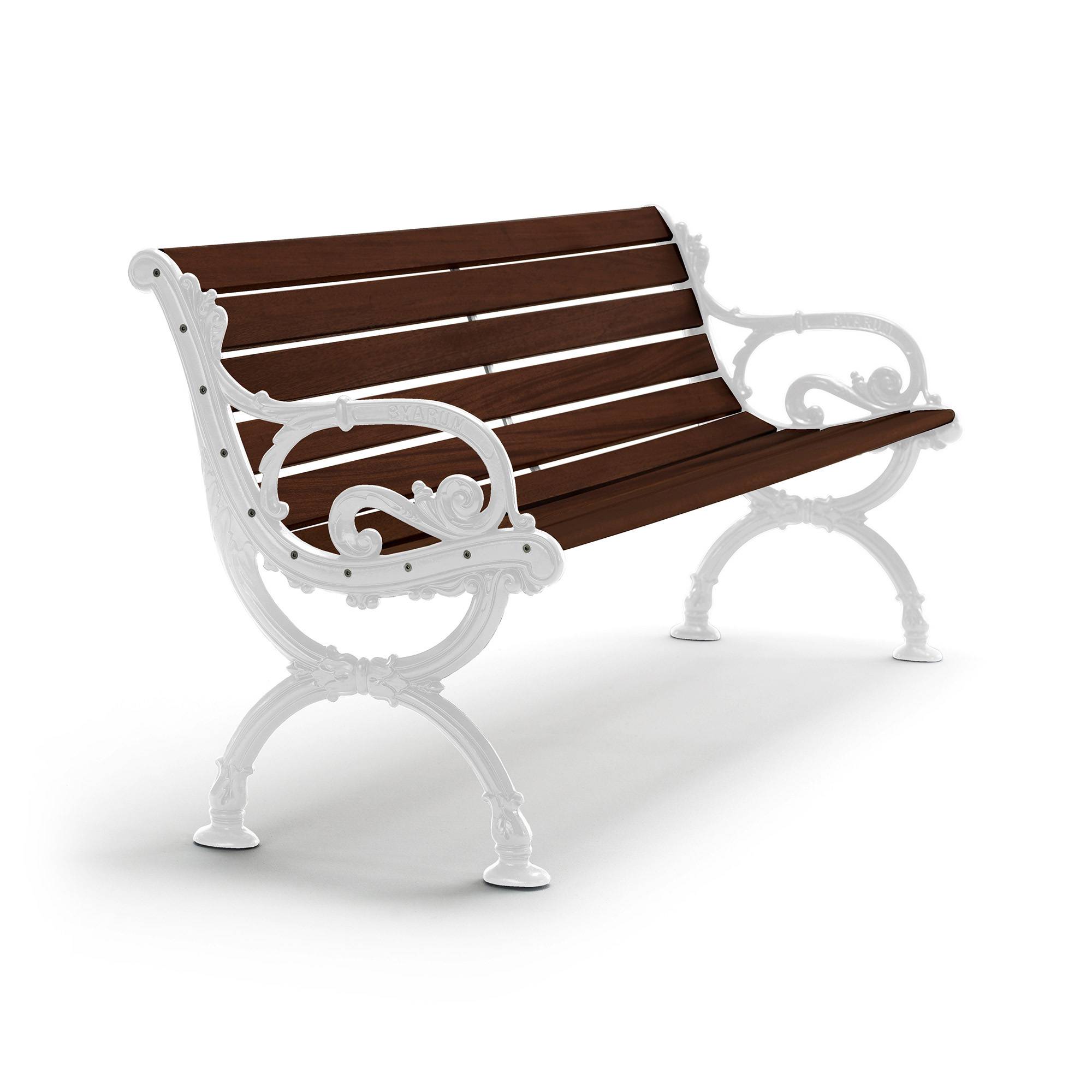 Byarums Bruk - Soffa Byarum 155 cm Brunlaserad Furu/Vitlackerad Aluminium - Udendørs sofaer