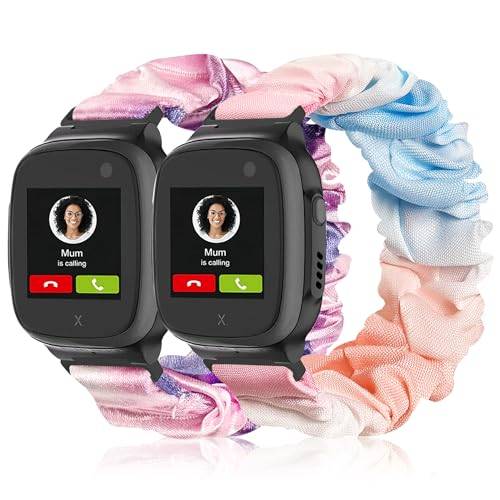EverAct 2 Stück Kinder Nylon Armbänder kompatibel mit Xplora X5 / XGO 2/XGO 3 Armband,Weiches schön dehnbares Mädchen Jungen Ersatzbänder für Xplora X5 Play / XGO2/XGO3, Mädchen Jungen Geschenk