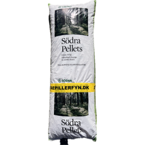 Svenske Södra Træpiller 8mm, Sække á 16 kg.