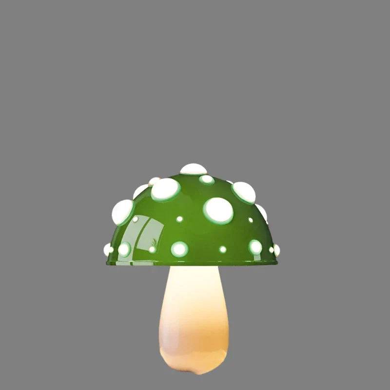 FungiLuxe - Lekfull LED-bordslampa i champignonstil - Vit och grön