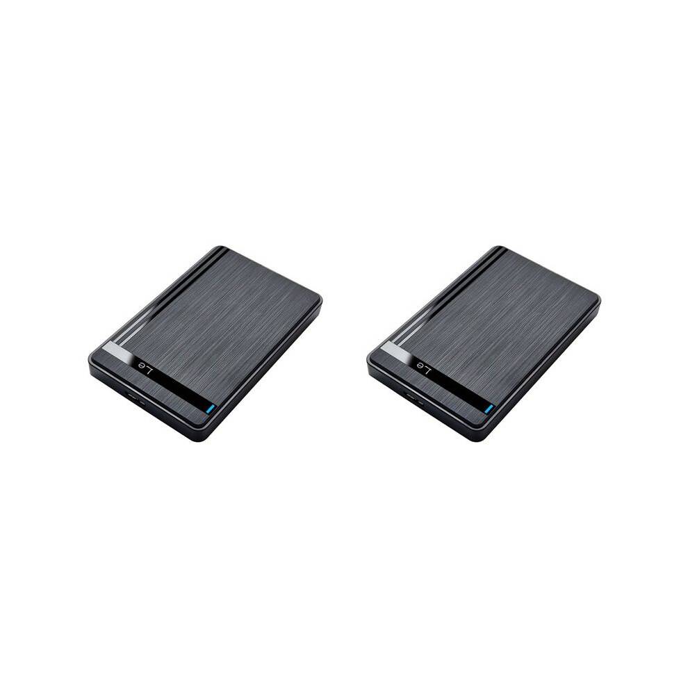 2pcs 2.5inch HDD SSD Enclosure USB 3.0 to External Hard Drive Case for Laptop Desktop PC High-Speed Data Transfer