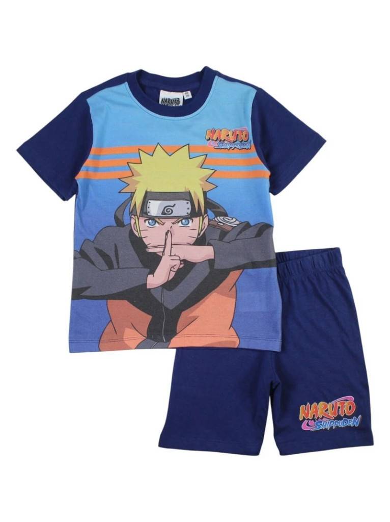 Naruto Kage Bunshin blå kort pyjamas barn 8 år / 128 cm