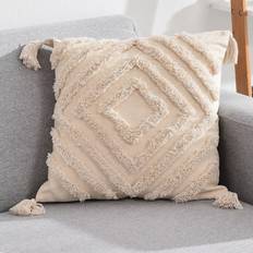 Pudebetræk - Natural Boho 45 x 45 cm (beige)
