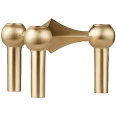 STOFF Nagel Nagel Candle Holder Brushed Brass 0008 - Kronelysestager hos Magasin