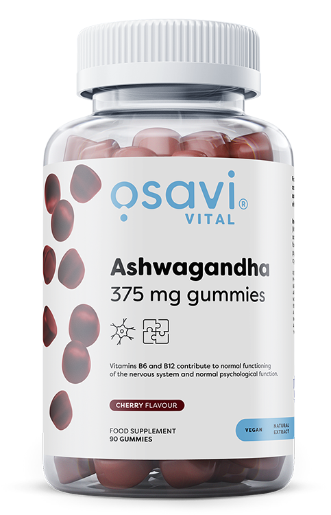 Osavi - Ashwagandhagummier 375 mg, Körsbärssmak - 90 stycken