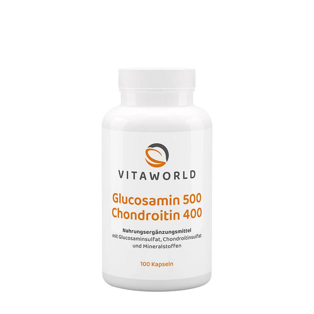 Vitaworld Glucosamin 500 + Kondroitin 400 (100 kapsler)