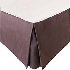 Lyxigt hotell solid sängkjol bomull och linne elastisk sängkappa full dubbel drottning Kalifornien King sängkjol (färg: E Storlek: 180 x 220 cm (71 x 87 tum)