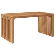 vidaXL Have Sidebord 70x37.5x35.5 cm Massivt Træ Teak