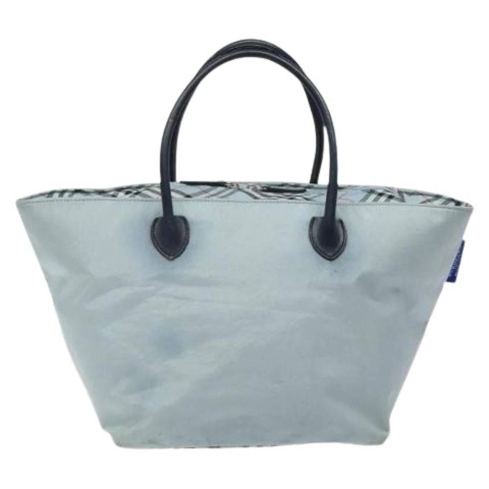 Burberry Vintage - Pre-owned Nova check blå label Nylon Tote Bag Vintage - Dam - ONE Size - Nylon
