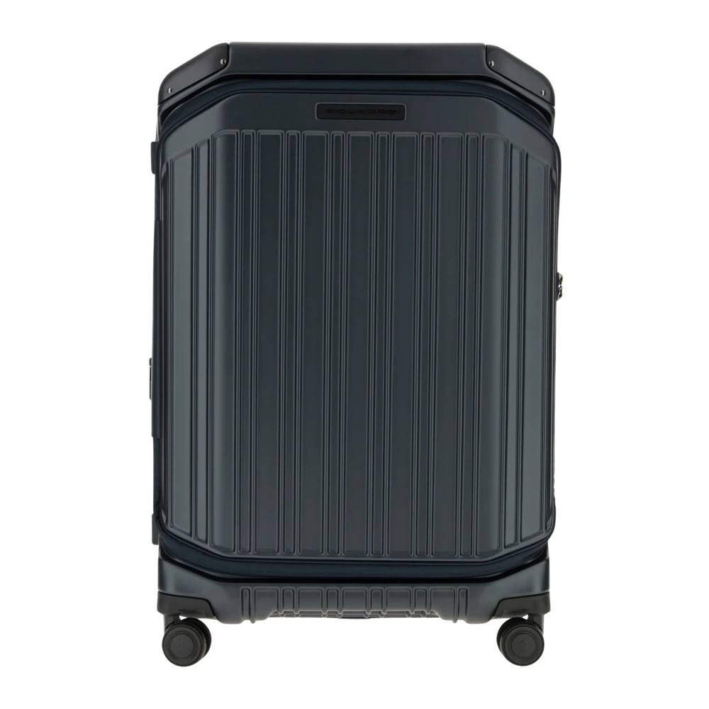 Piquadro - Trolley Medio Front Middle Open 4 Hjul Resväskor - unisex - ONE Size - Polyester