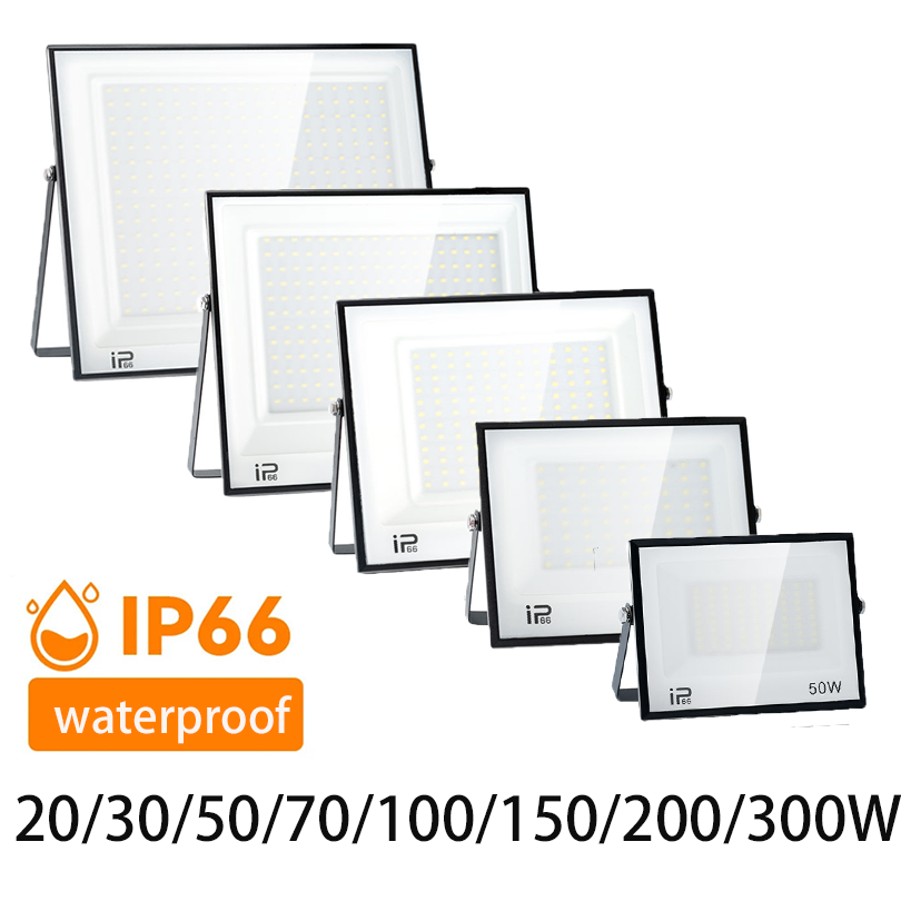 LED Flood Light Spotlight AC220V 110V 10-300W IP66 Waterproof For Outdoor Wall Garden Wall Flood Lights LED Projector