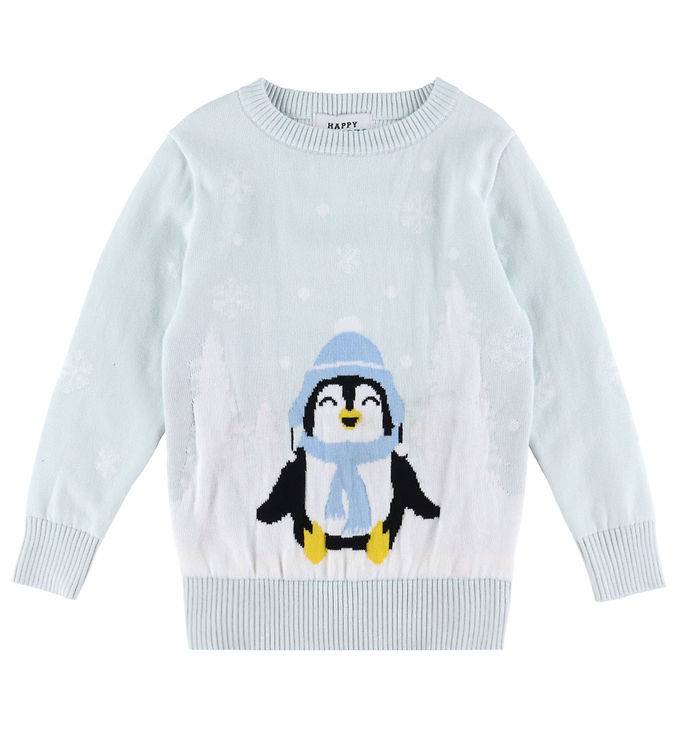 Jule-Sweaters Tröja - Stickad - Den söta Penguin - Jule-Sweater - 11-12 år (146-152) - Tröja
