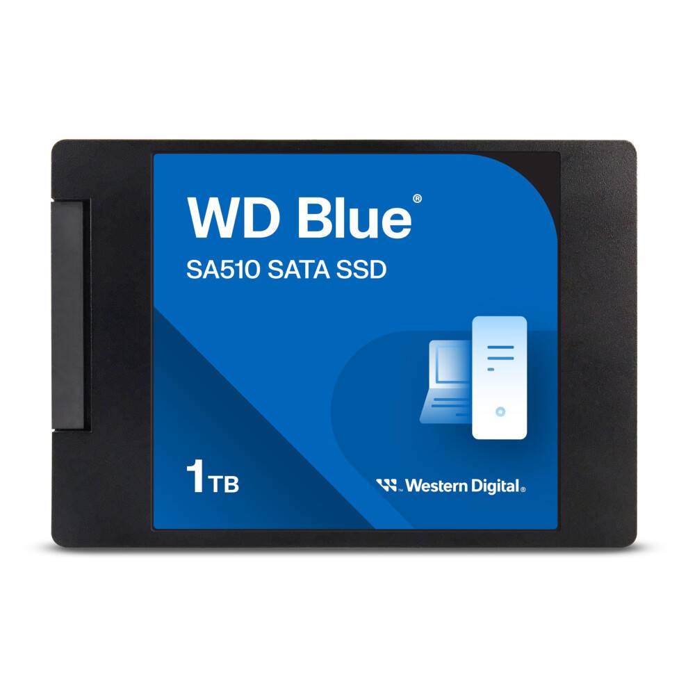 Western Digital 1TB WD Blue SA510 SATA Intern SSD - SATA III 6 Gb/s, 2.5"/7mm, Op til 560 MB/s