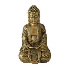 Buddha Figur - Guld farvet - 10cm