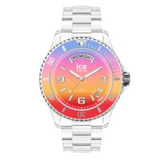 ICE Watch ICE Clear Sunset Energy Pink Orange Red Dial Silicone Strap Watch 021436