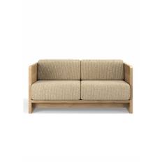 Brdr. Krüger - Karm 2 Personers Sofa - Eg Klar Voks Olieret - 2 Personers Sofa - Moss, Cream Tekstil - 0019 - L148 cm H72 cm B81 cm