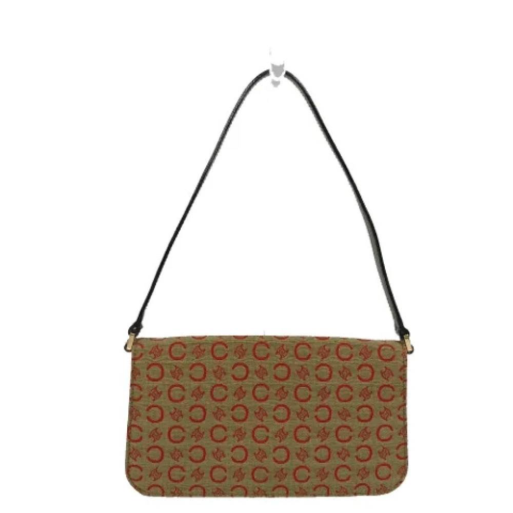 Celine Vintage Pre-owned Stof skuldertasker - Vintage - Dame - Beige - ONE SIZE - Uld