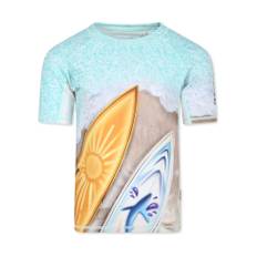 Molo, Børn, unisex, Flerfarvet, 176 CM, Polyester, Lysblå Surfboard Print UV Beskyttelse T-shirt
