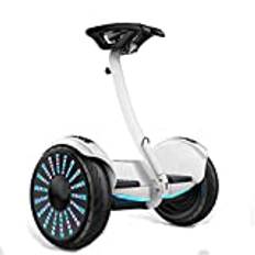 Gmjay 10" Smart Self-Balancing Electric Scooter Hoverboard with LED Light, Balance Scooter with APP Bluetooth Management for Teens and Adults,White